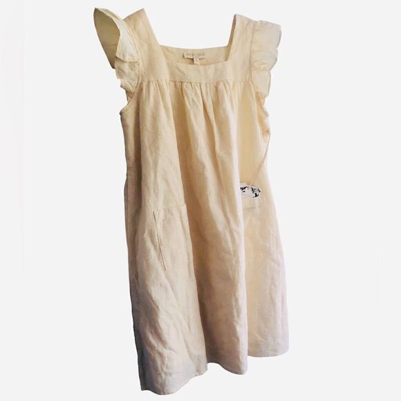 NWT GIRLS CHELSEA & VIOLET LIGHT BUTTER YELLOW 100% COTTON LINED SUMMER DRESS - Picture 1 of 4